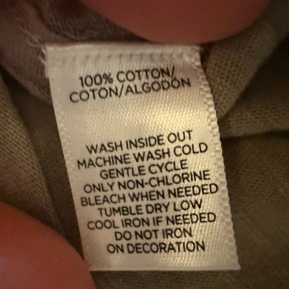 Loft Short Sleeve Taupe Blouse with Silver Disks on Front - Medium - Picture 5 of 5